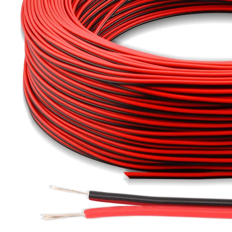 Провод 2 жилы красно-черный марка 20AWG, 1 метр