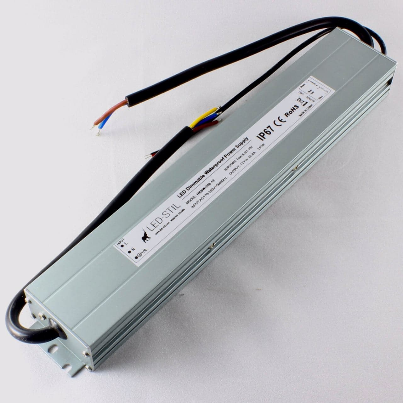 Блок живлення DIM 250 Вт 12V IP67, регулювання по Triac и 0/1-10V