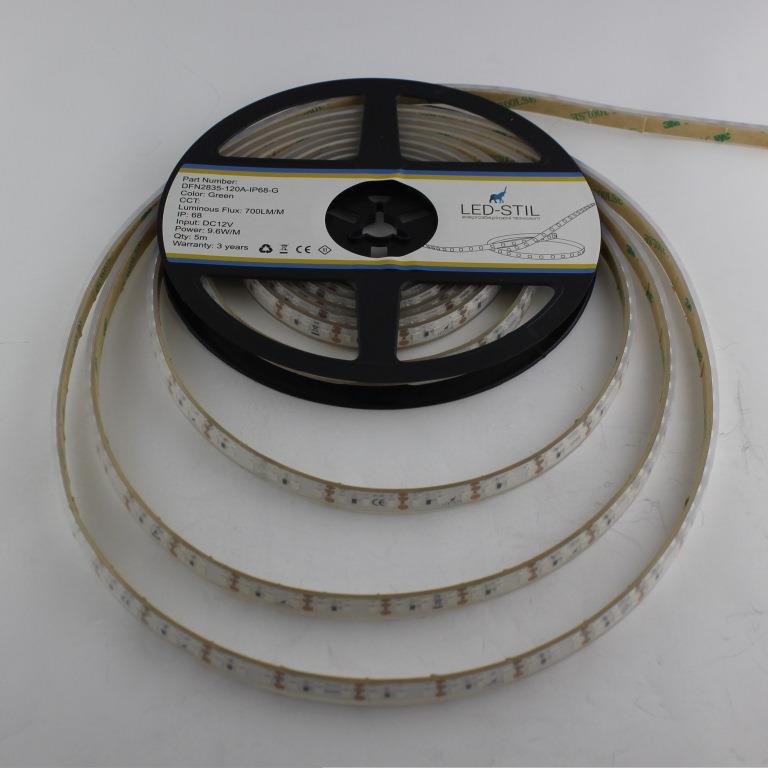 Світлодіодна стрічка LED-STIL 9,6 Вт/м 2835 120 діодів IP68 24 Вольти 420 lm ЗЕЛЕНЕ світло
