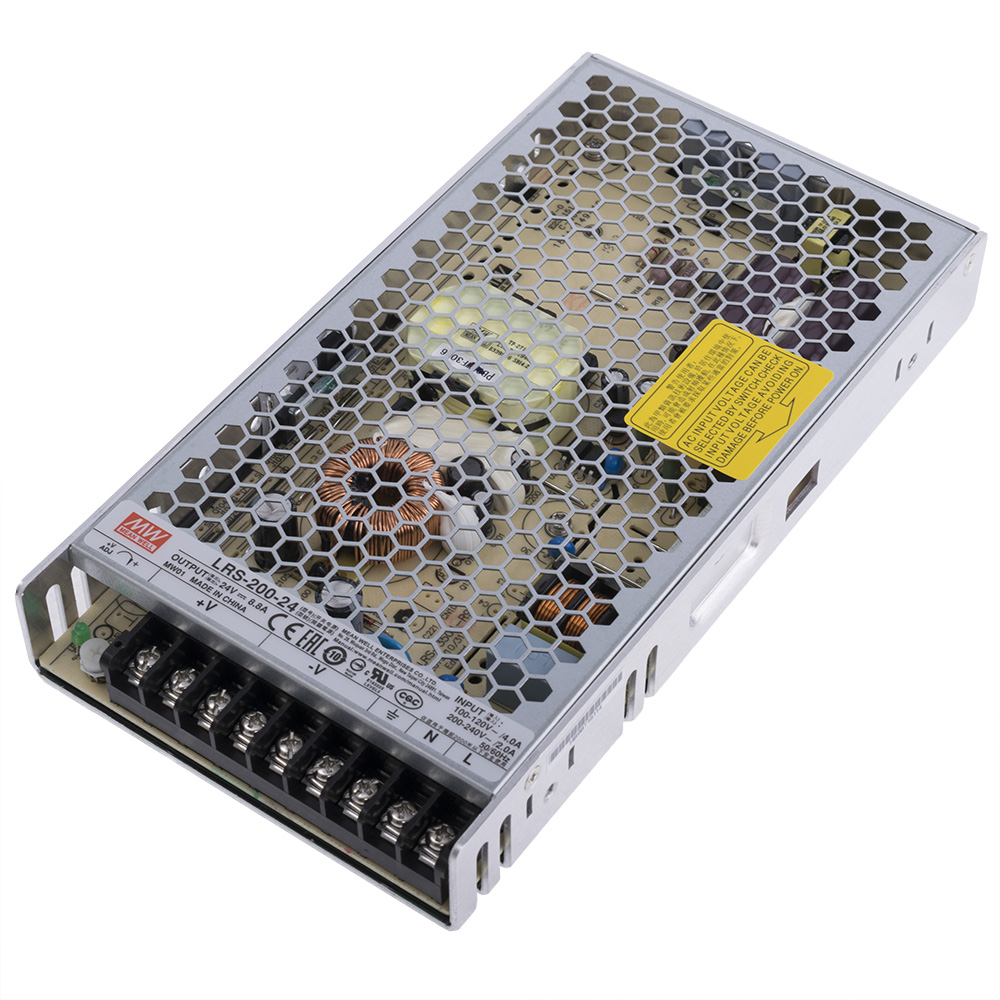 Блок живлення Mean Well для led стрічки 200 Вт 24V IP20, LRS-200-24
